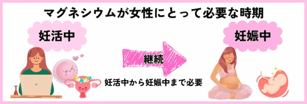 マグネシウムが女性にとって必要な時期