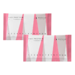 夫婦で同じ味を楽しむ、妊活プロテイン モトクルのイチゴミルク味のセットです。