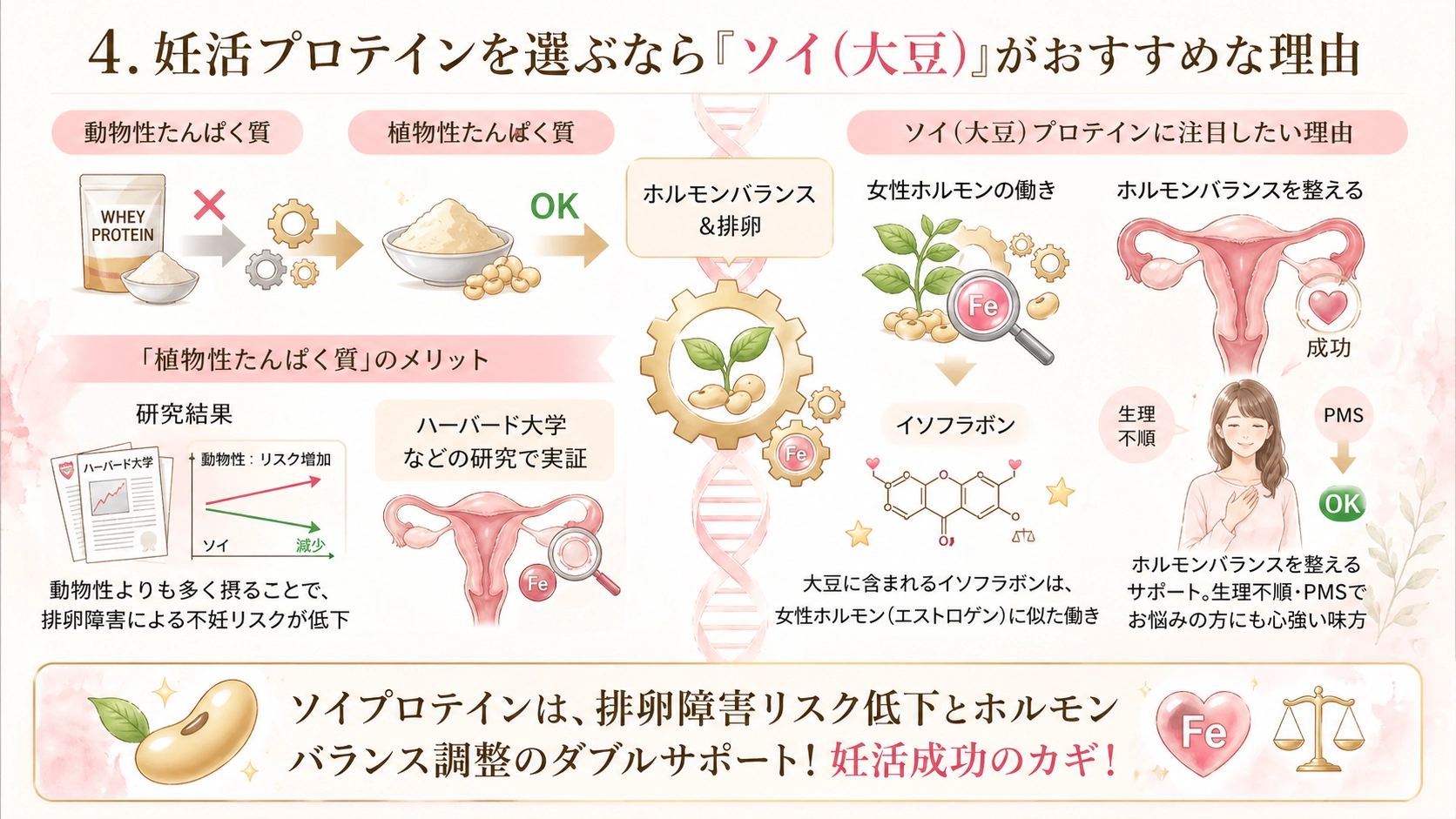 妊活プロテインを選ぶなら「ソイ（大豆）」がおすすめな理由