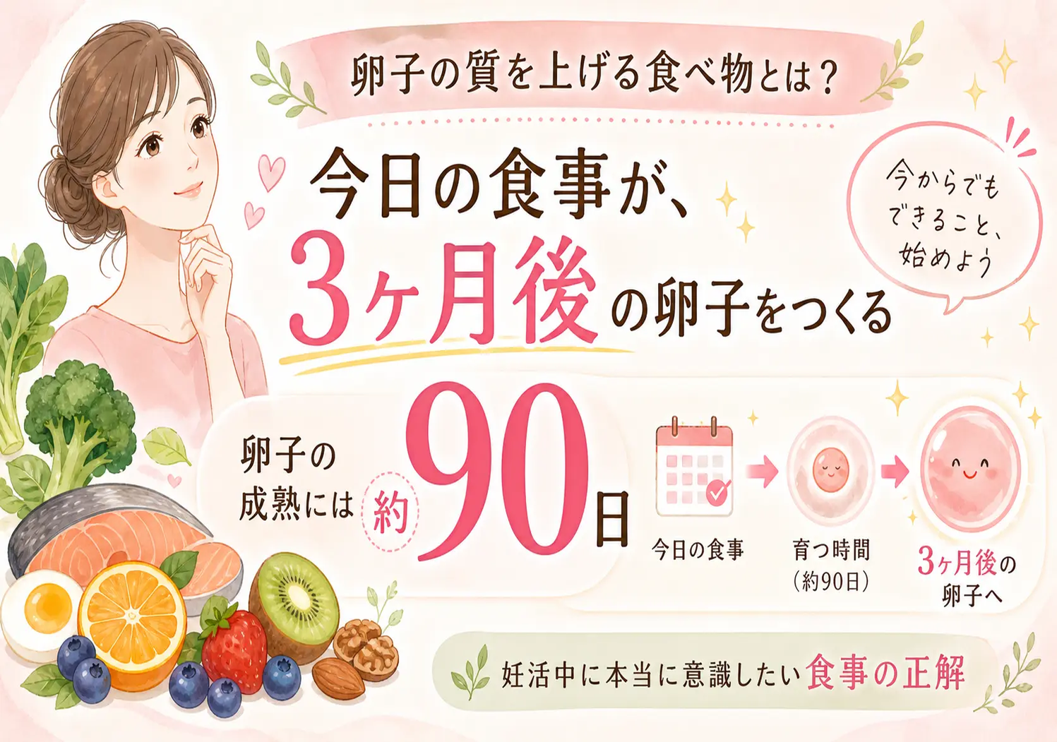 卵子の質を上げる食べ物とは？妊活中に本当に意識したい食事の正解