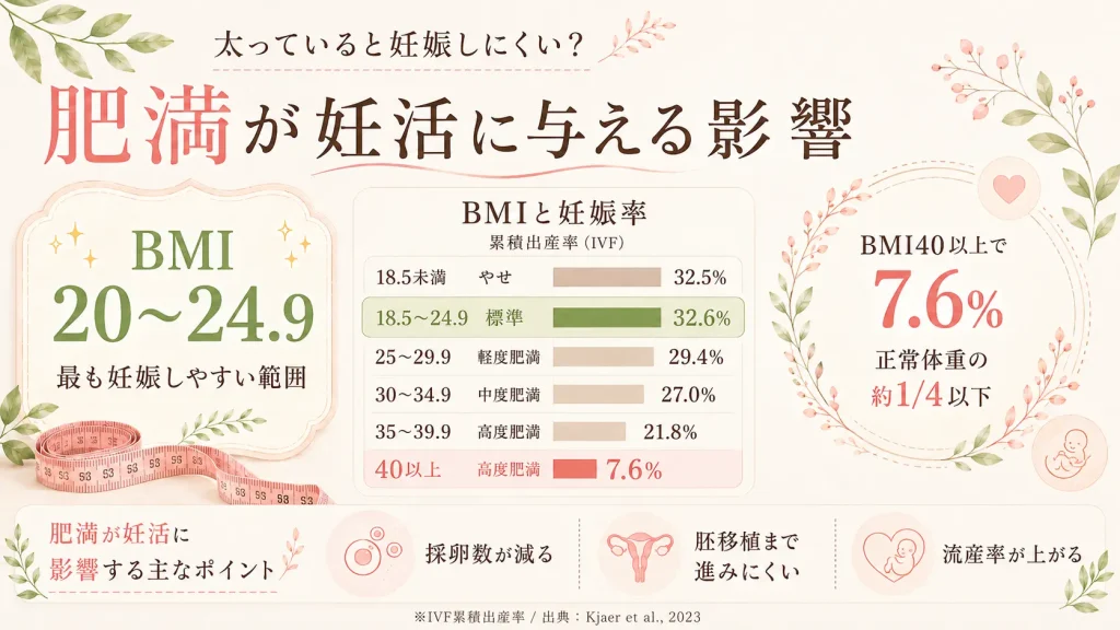 肥満が妊活に与える影響を説明したイメージ画像